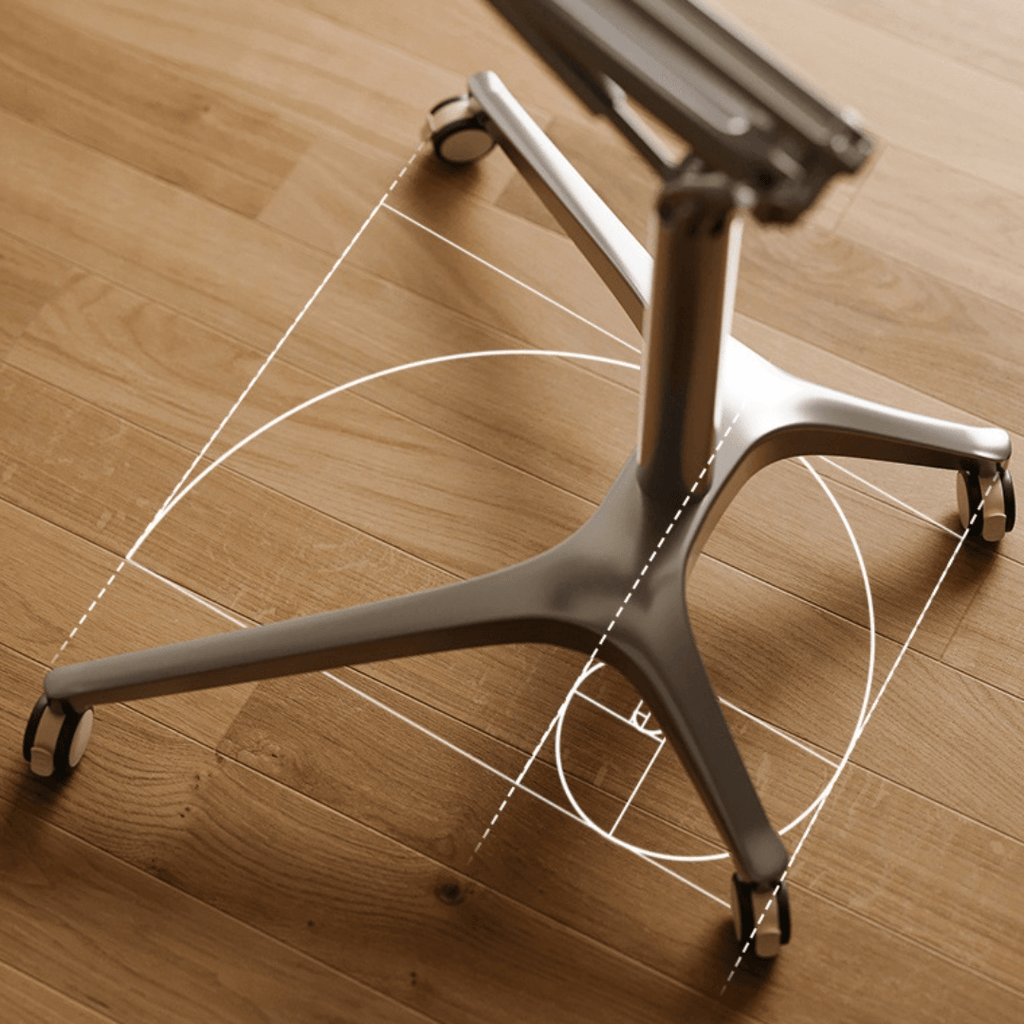 Mobile ergonomic standing desk with premium aluminium alloy frame and warm wood finish