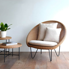 41.34"L x 33.86"W x 36.61"H Contemporary Woven Back Papasan Chair Accent Chairs