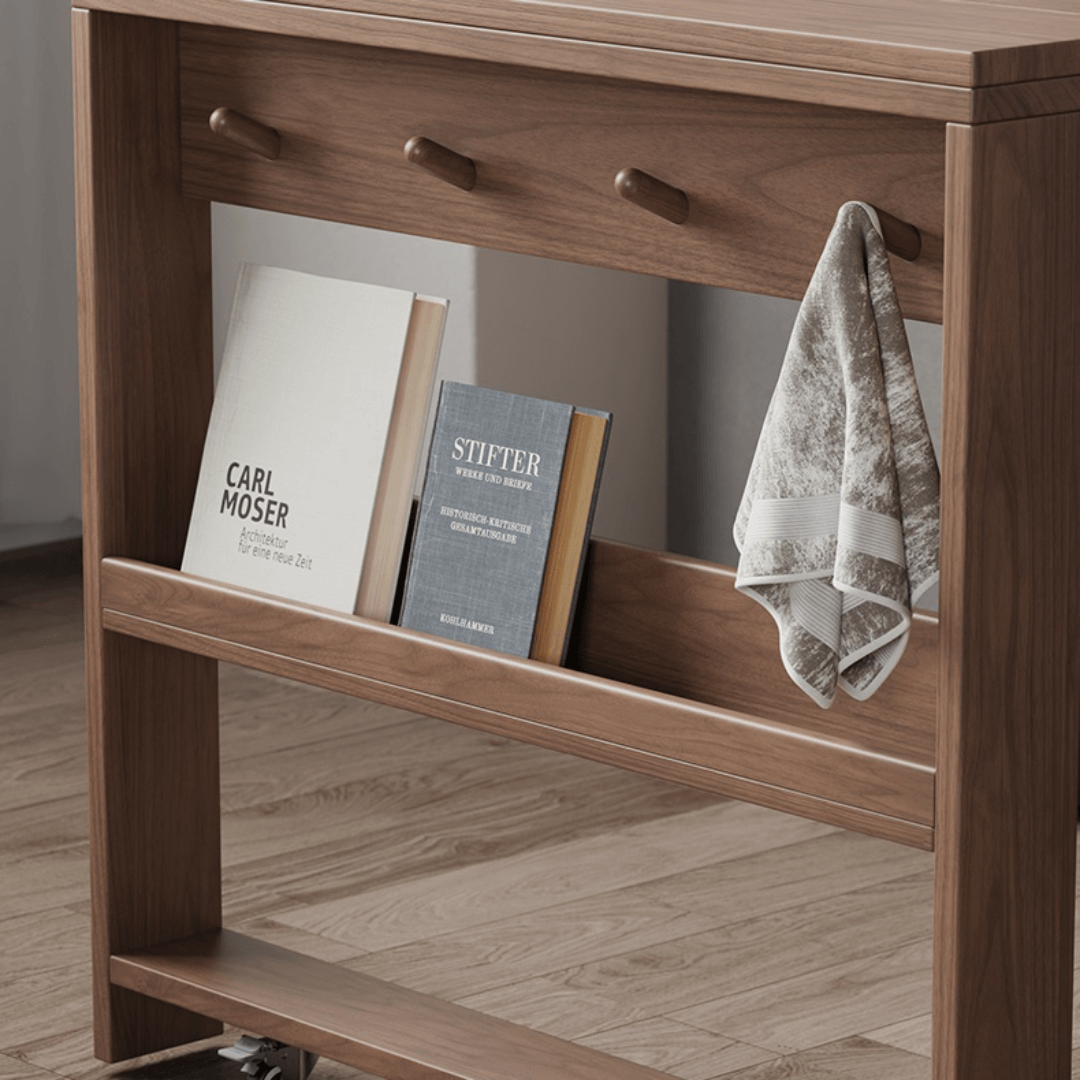 Space-saving folding table perfect for dining and work in small cozy homes