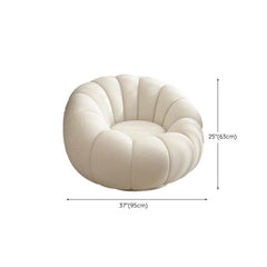 Small Swivel White Papasan Chair: Light Wood Frame, No Casters, Non-Stackable, Sloped Arms Accent Chairs
