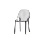 Armless acrylic side Parsons dining chair for indoor home use