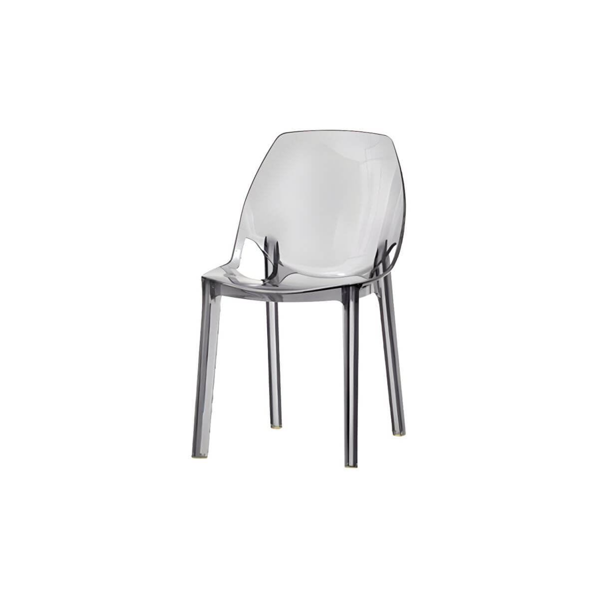 Armless acrylic side Parsons dining chair for indoor home use