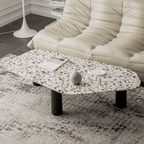 Terrazzo coffee table with contemporary design, perfect for small homes and chic office spaces