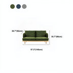 Modern polyester sofa settee with recessed arms and tight back, ideal for living room seating