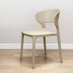 Scandinavian Stackable Side Chair with Open Back and Plastic & Acrylic Material Dining Chairs