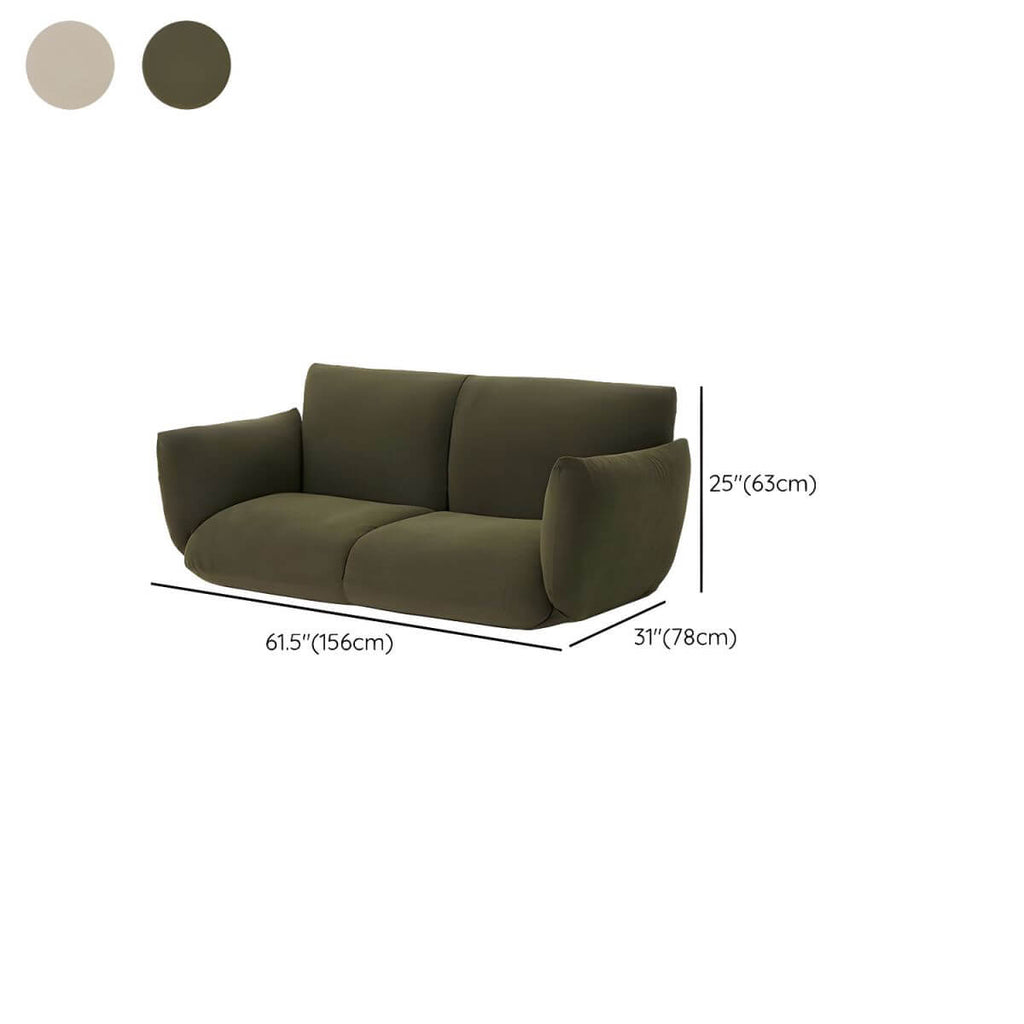 Modern polyester fiber sofa with foam seat and removable slipcover for stylish comfort