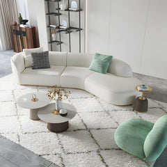 Ultra-Modern Polyester Blend Tight Back Sofa 27.56"High Tuxedo Arm Sofa Sectionals