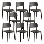 Scandinavian style stackable plastic and acrylic side chair for kitchen and dining