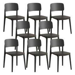 Scandinavian Style Stackable Plastic & Acrylic Side Chair for Kitchen & Dining Dining Chairs