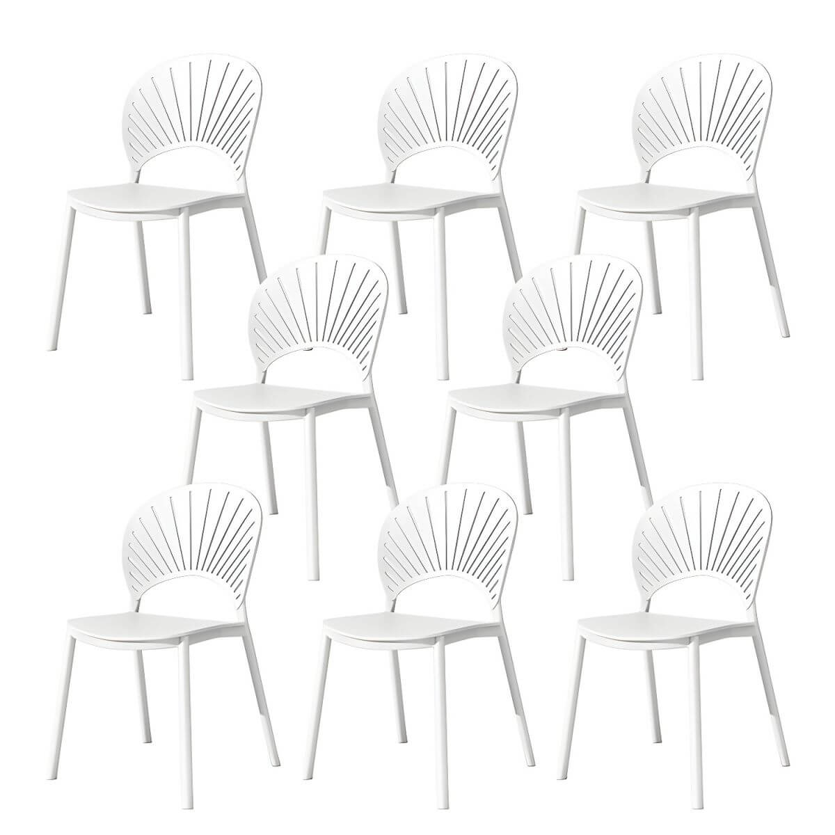 Scandinavian style plastic and acrylic side chair with low back for kitchen and dining