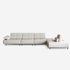 Cream white ergonomic sofa with transformable comfort and contemporary design