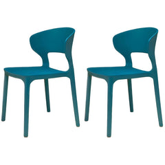 Scandinavian Stackable Side Chair with Open Back and Plastic & Acrylic Material Dining Chairs