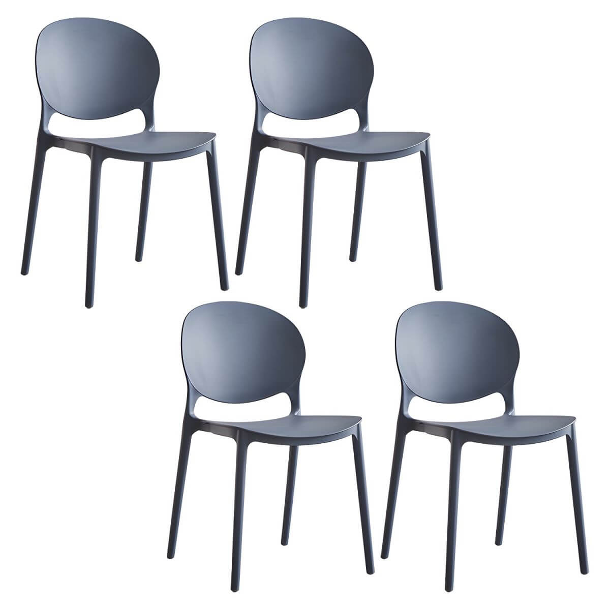 Modern acrylic dining side chair with open back, 32 inches tall, ideal for restaurant seating