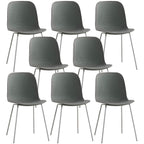 Scandinavian stackable kitchen chair with plastic and acrylic seat and metal legs