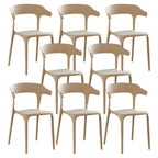 Acrylic Nordic dining chair with backrest and armrests, featuring clear acrylic legs