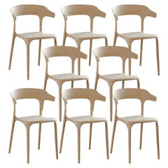 Nordic Backrest Armrest Acrylic Chair with Acrylic Legs for Dining Room Dining Chairs
