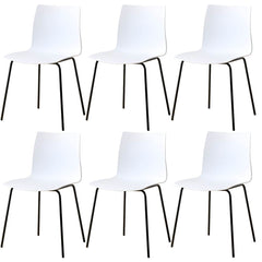 Modern Plastic & Acrylic Side Chair for Kitchen & Dining with Metal Legs Dining Chairs