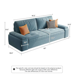 Modern Convertible Sleeper Sofa Bed with Storage Pull Out