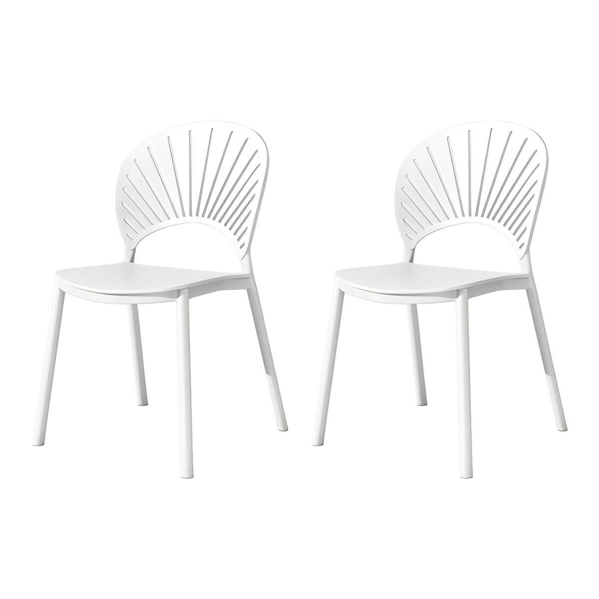 Scandinavian style plastic and acrylic side chair with low back for kitchen and dining