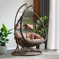 Waterproof Tropical Porch Swing with Stand Alloy with Pads & Chain & Stand Porch Swings