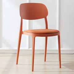 Plastic Scandinavian Living Room Side Chair Matte Finish Open Back Dining Chair Dining Chairs