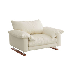 Genuine Leather Sofa Vintage Style for Living Room