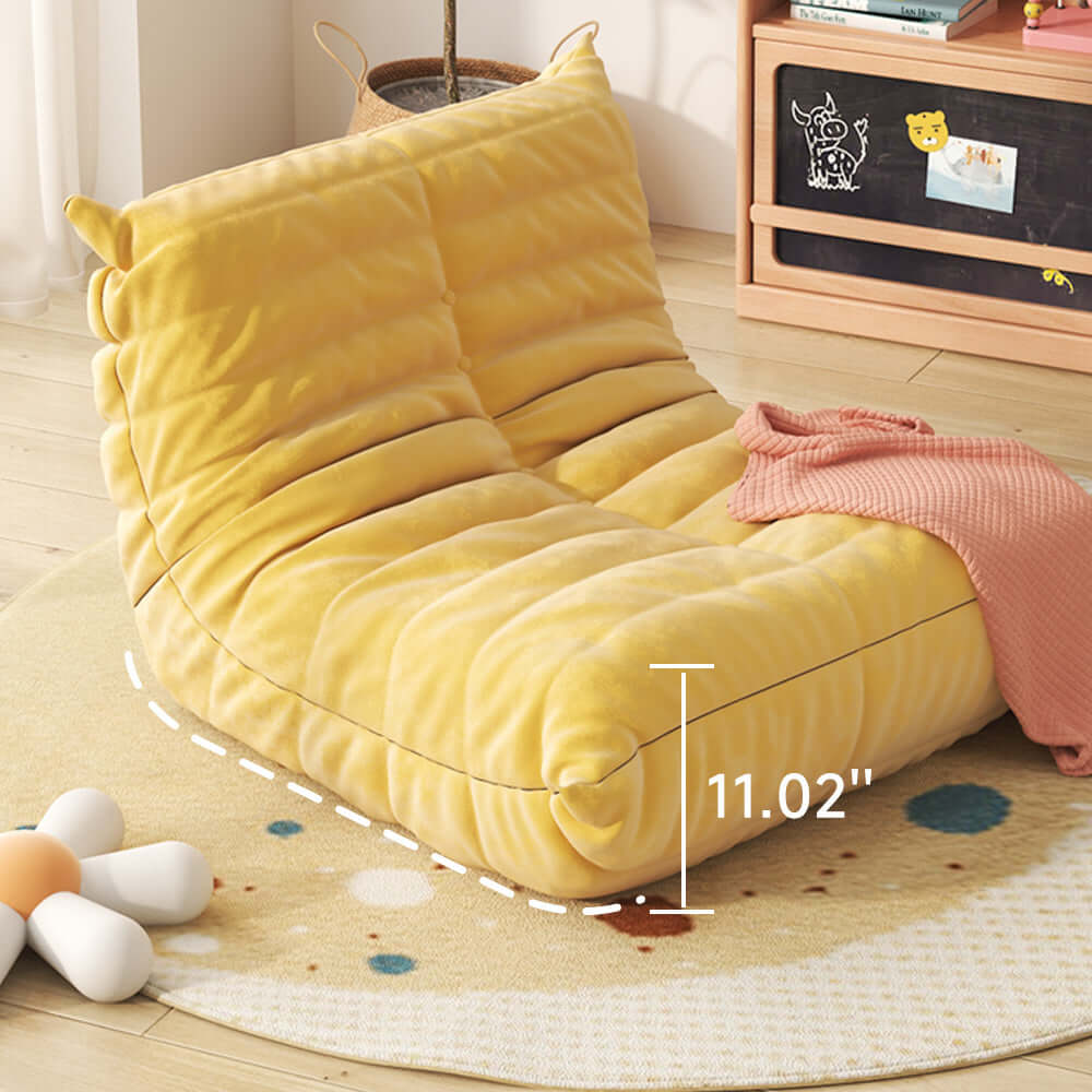 Kids sofa chair in caterpillar design, comfortable and stylish Togo-style seating