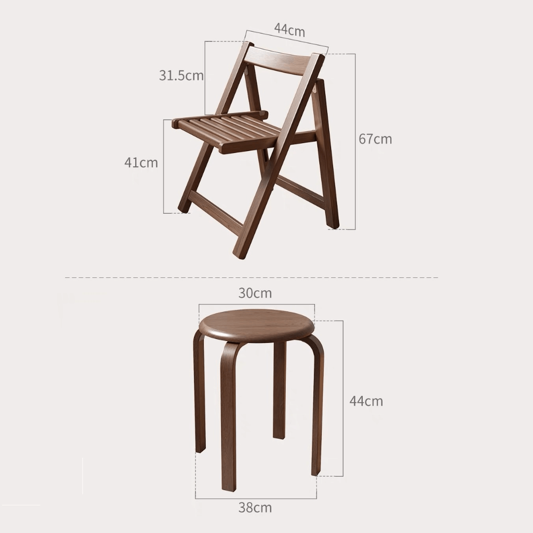 Wooden round folding table ideal for versatile home use and easy storage