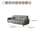 Dimension of Synthetic Leather Arm-Included Light Green Standard Sofa, Green, Latex, 83"L x 28"W x 33"H