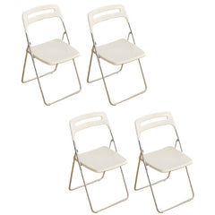 Collapsible Open Back Side Chair with Plastic & Acrylic Material - Modern Kitchen & Dining Dining Chairs