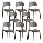 Scandinavian style stackable plastic and acrylic side chair for kitchen and dining