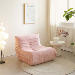 Lazy Compressed Foam Floor Couch Chenille Togo Sofa