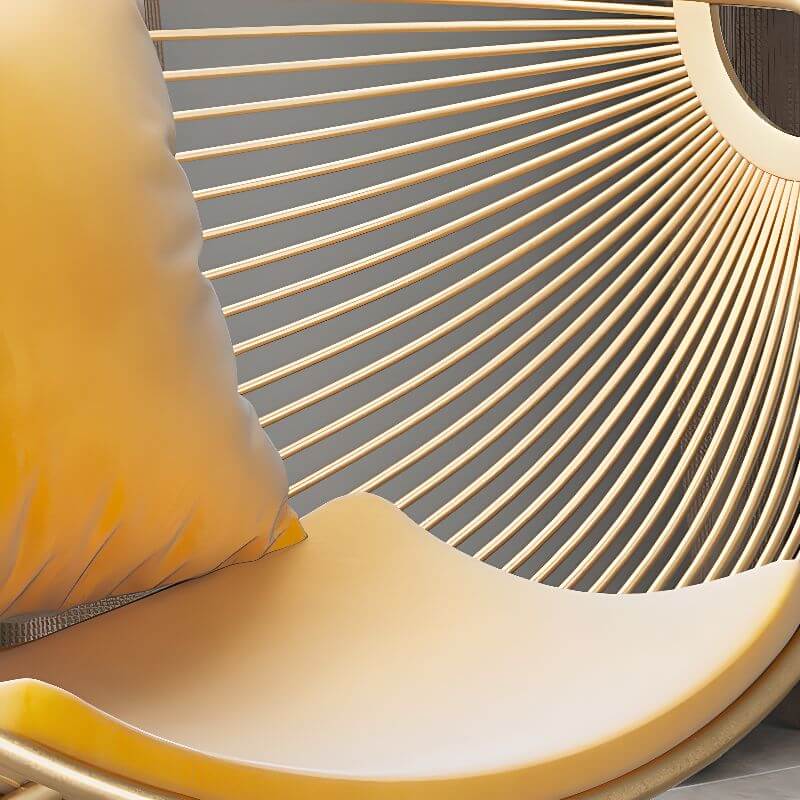 Solid color papasan chair with fixed back, armrest, and pillow for comfortable seating