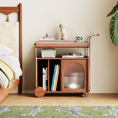 Solid Wood Bedside Cabinet Vintage Side Table