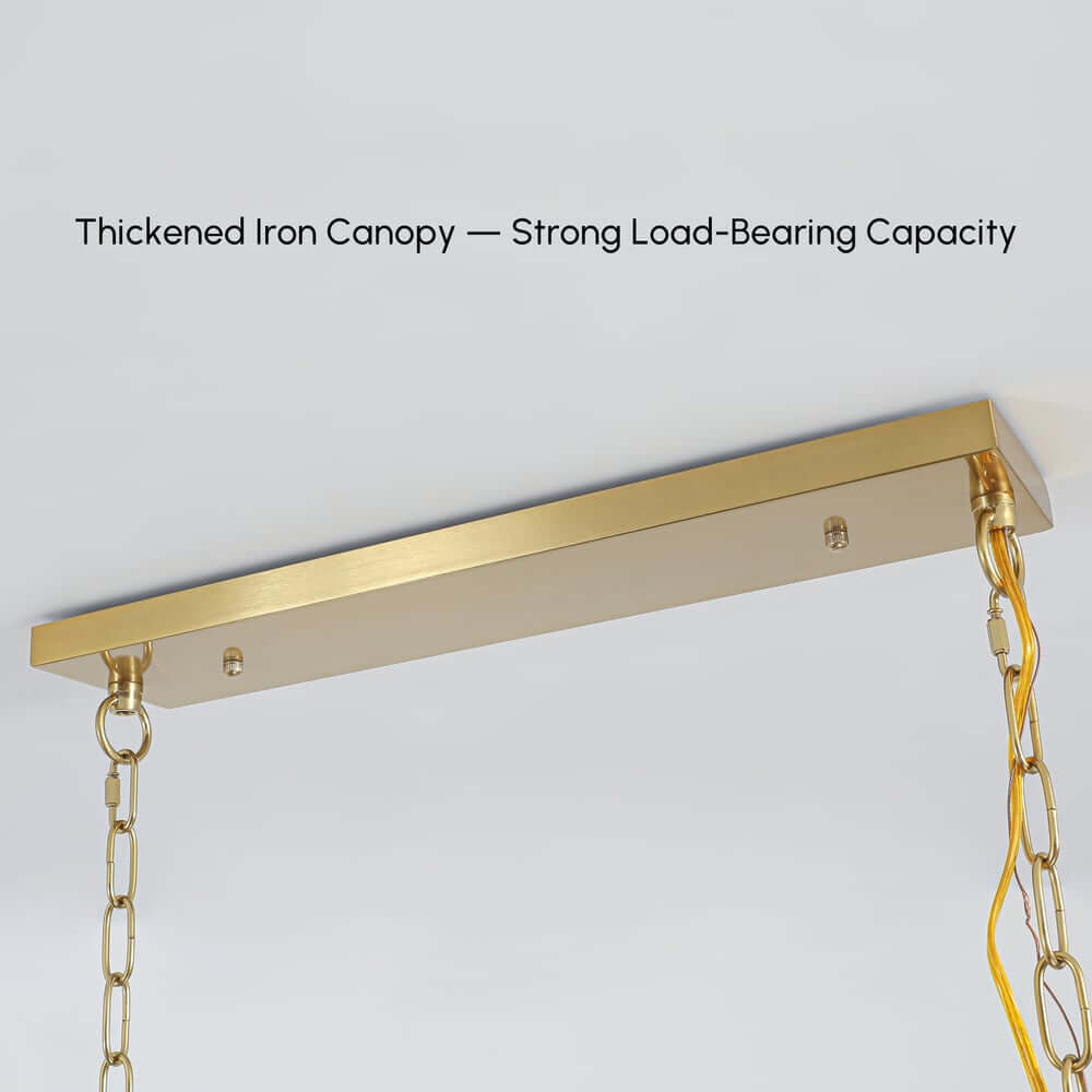 Farmhouse 6-Light Kitchen Island Chandelier with Adjustable Chain and Metal-Wood Frame