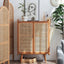 Farmhouse Rattan Shoe Cabinet With Pinewood Frame Main Product Image