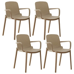 Modern Plastic Solid Back Side Chair 32"H Acrylic Dining Chair for Restaurant Dining Chairs