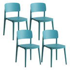 Scandinavian style stackable plastic and acrylic side chair for kitchen and dining