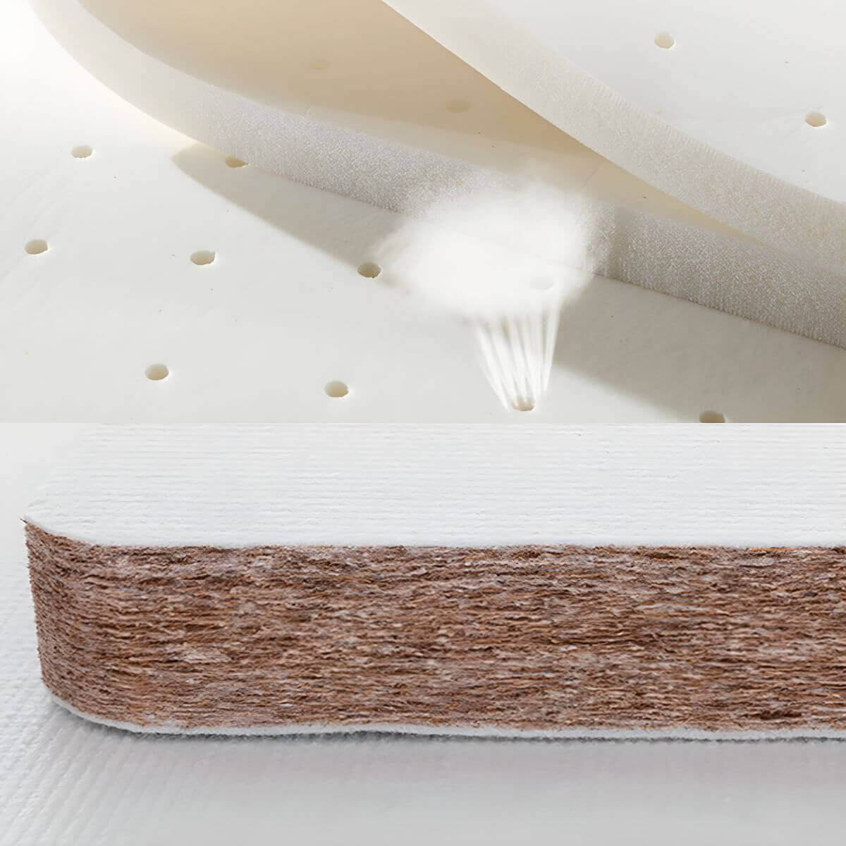 White polyester blend sleeper sofa with metal frame and casters, modern futon for versatile seating