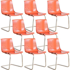 Scandinavian Style Non-Upholstered Side Chair in Plastic & Acrylic Dining Chairs