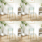 Transparent acrylic dining chair with modern design, perfect for living room and kitchen seating
