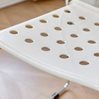 Stackable plastic and acrylic side chair for modern garden and dining use