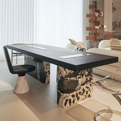 Horizon Gourment Dining Table with Marble Legs