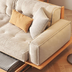 Velvet Sofa Combinable Multi-seater Bottom Drawer Design