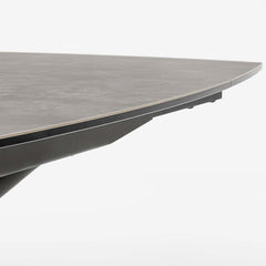 Modern Rectangular Rock Slab Extendable Dining Table for 6 Person