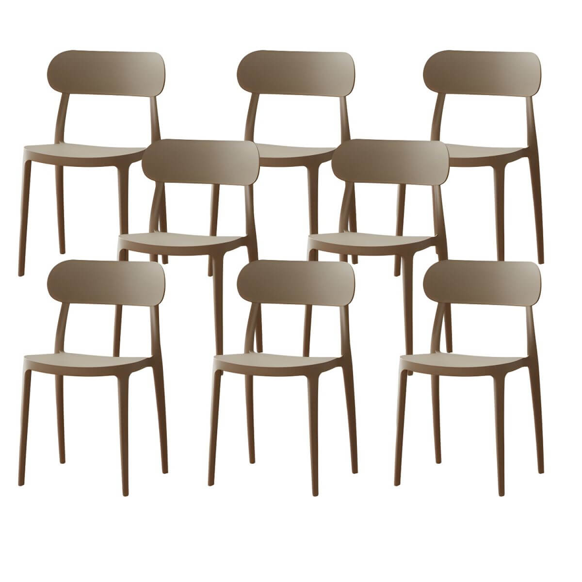 Modern Scandinavian dining chair made of plastic and acrylic, perfect for kitchen and dining areas