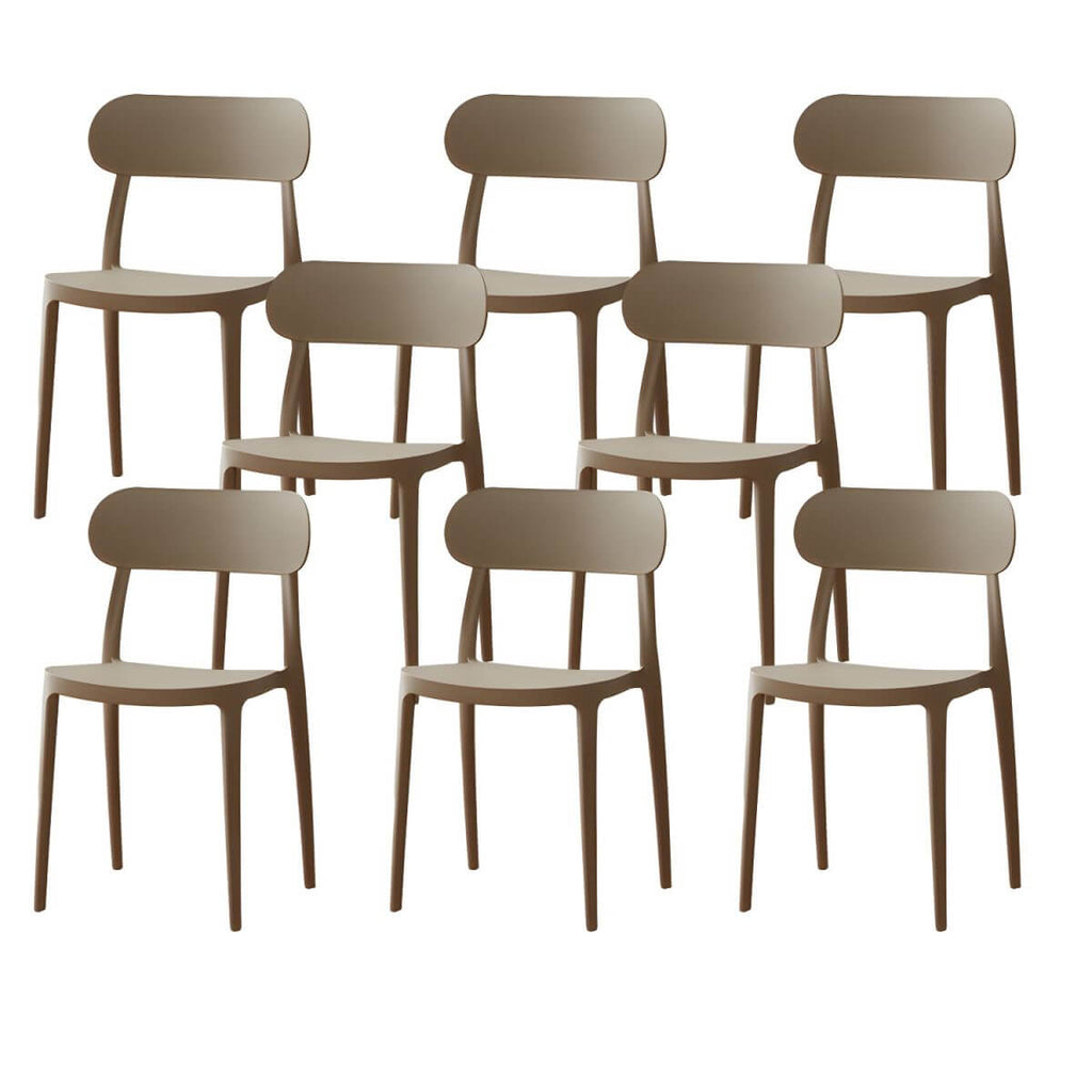 Modern Scandinavian dining chair made of plastic and acrylic, perfect for kitchen and dining areas