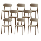 Modern Scandinavian dining chair made of plastic and acrylic, perfect for kitchen and dining areas