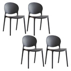 Modern acrylic dining side chair with open back, 32 inches tall, ideal for restaurant seating
