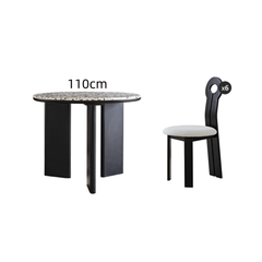 Chic Round Terrazzo Table with Easy-Clean Surface - Ideal for Small Apartments